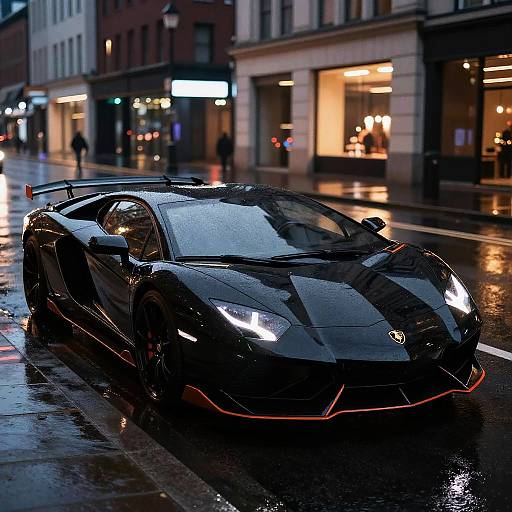 Neon Supersportwagen Night Scene