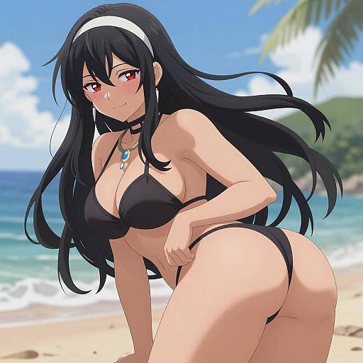 Seductive Yor Forger at the Beach