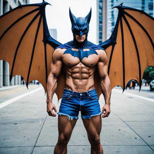 ManBat Cosplay with Large Wings