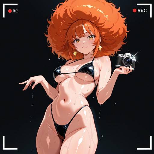 Confident Cowgirl in Vibrant Black Scene