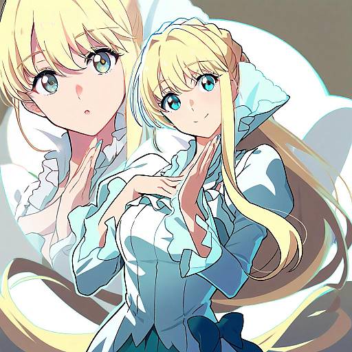 Illustration of Asseylum vers allusia, aldnoah.zero in the style of Taketora suzume