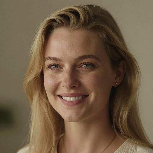 Smiling Blonde Woman Portrait