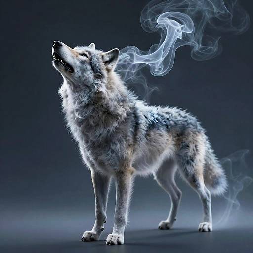 Ghostly Wolf in Smoky Shades