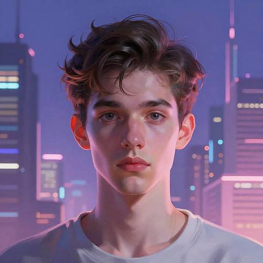 Surreal Cyberpunk Elongated Portrait