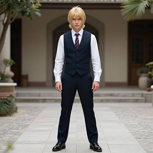 Vergil Costume with Vest and Tie