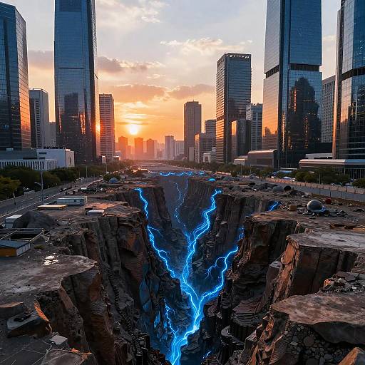 Futuristic Graben Rift Cityscape