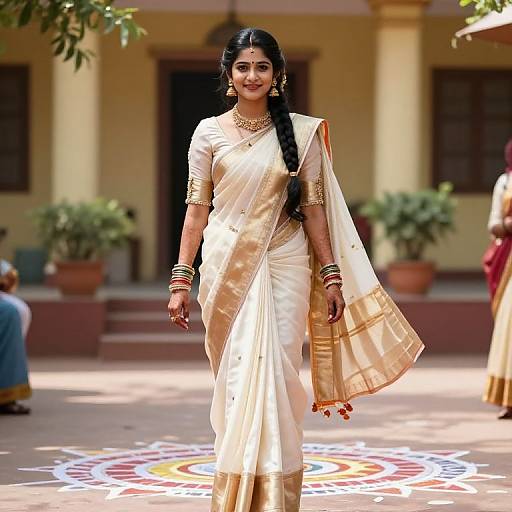 Young Bride in Pattu Saree at Wedding