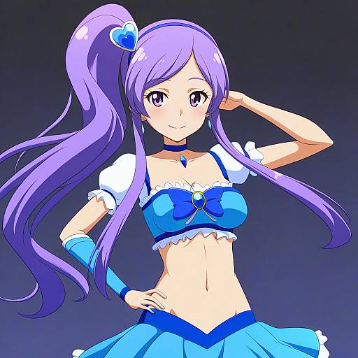 Illustration of Aono miki, precure in the style of Cato (monocatienus)