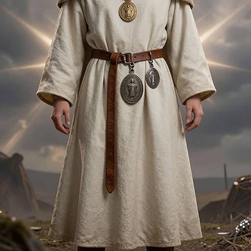 Elegant Cleric Attire in DnD Battle