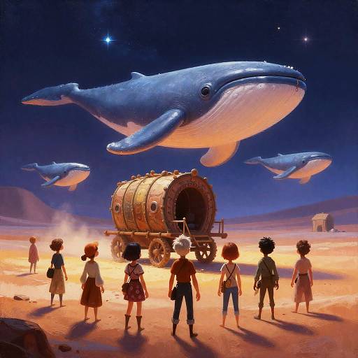 Nomadic Sky-Whale Caravan of Living Ships