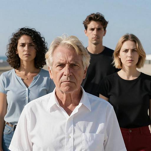 Group of Four People Outdoors