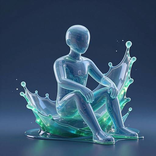 3D Cinematic Splashing Paint Human