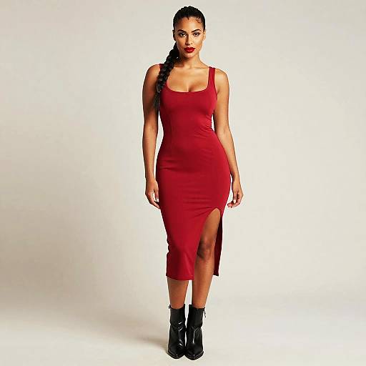 Viking Braid Woman in Glamorous Dress