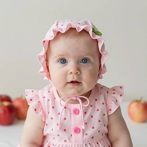 Cute Baby Girl in Strawberry Shortcake Theme
