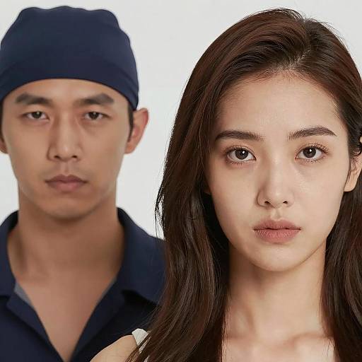 Serious Asian Couple Portrait