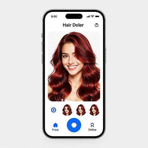 Online Hair Color Editor Interface