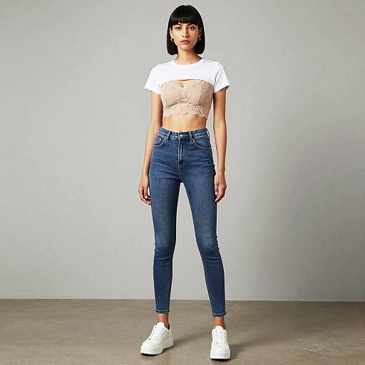 Petite Woman in Modern Streetwear