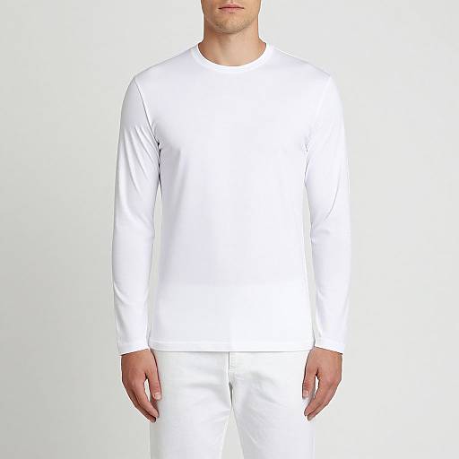 Minimalist Man in White Outfit