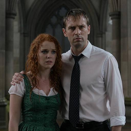 Gothic Archway Romance in the Rain