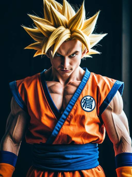 Man in Goku Super Saiyan Costume