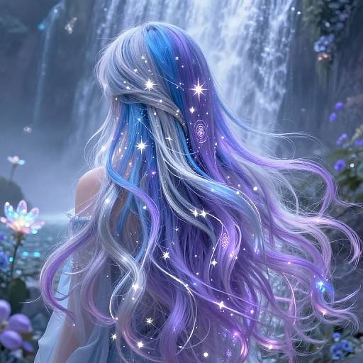 Ethereal Fantasy Hair with Glowing Strands