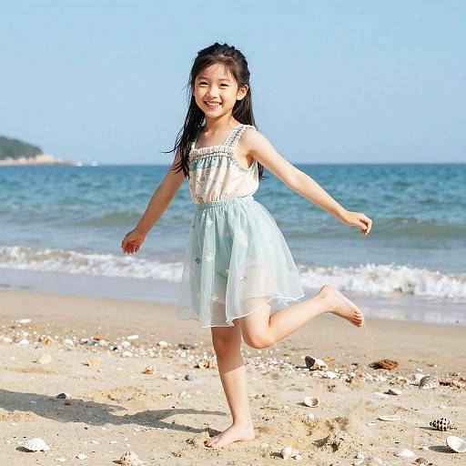 Ty Lee's Playful Beach Adventure