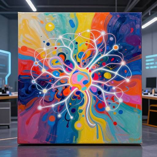 Vibrant AI Digital Abstract Art