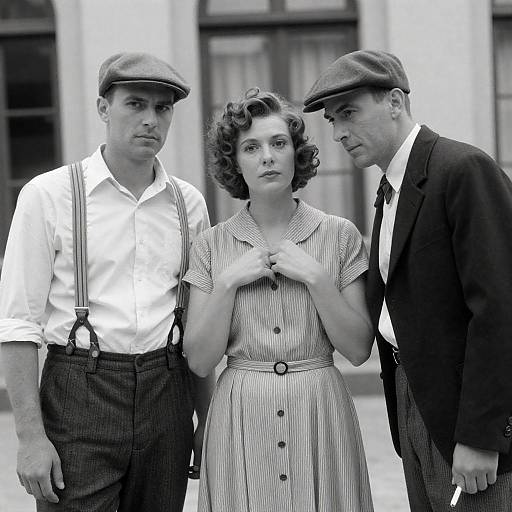 Vintage Black and White Street Portrait