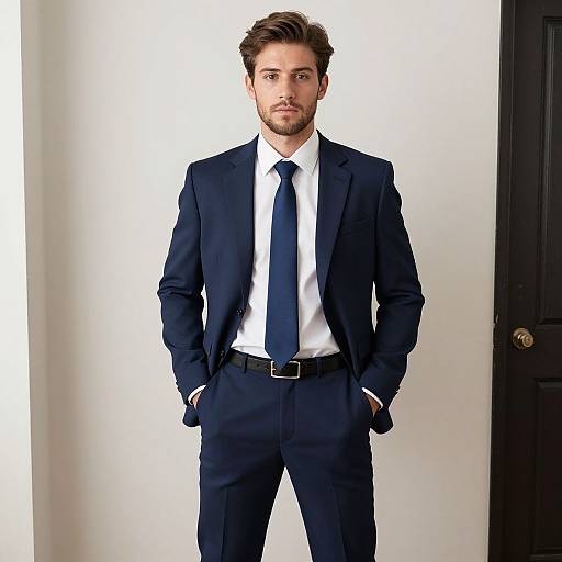 Formal Navy Blue Jumpsuit Outfit