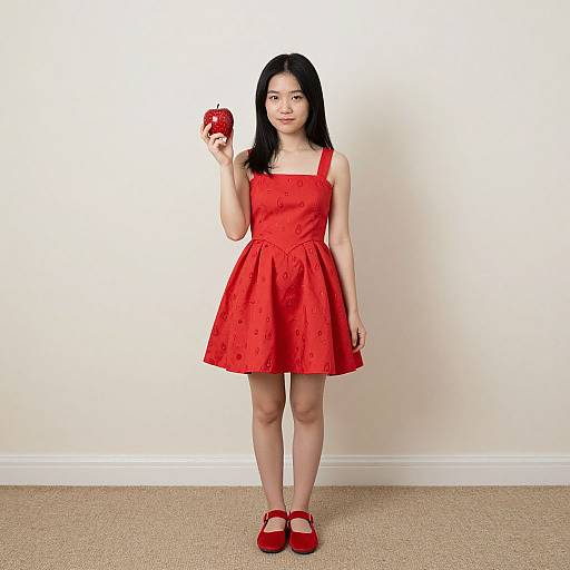 Realistic Strawberry Costume Girl