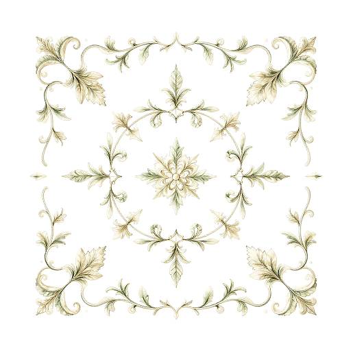Ornamental Vines Fabric Design