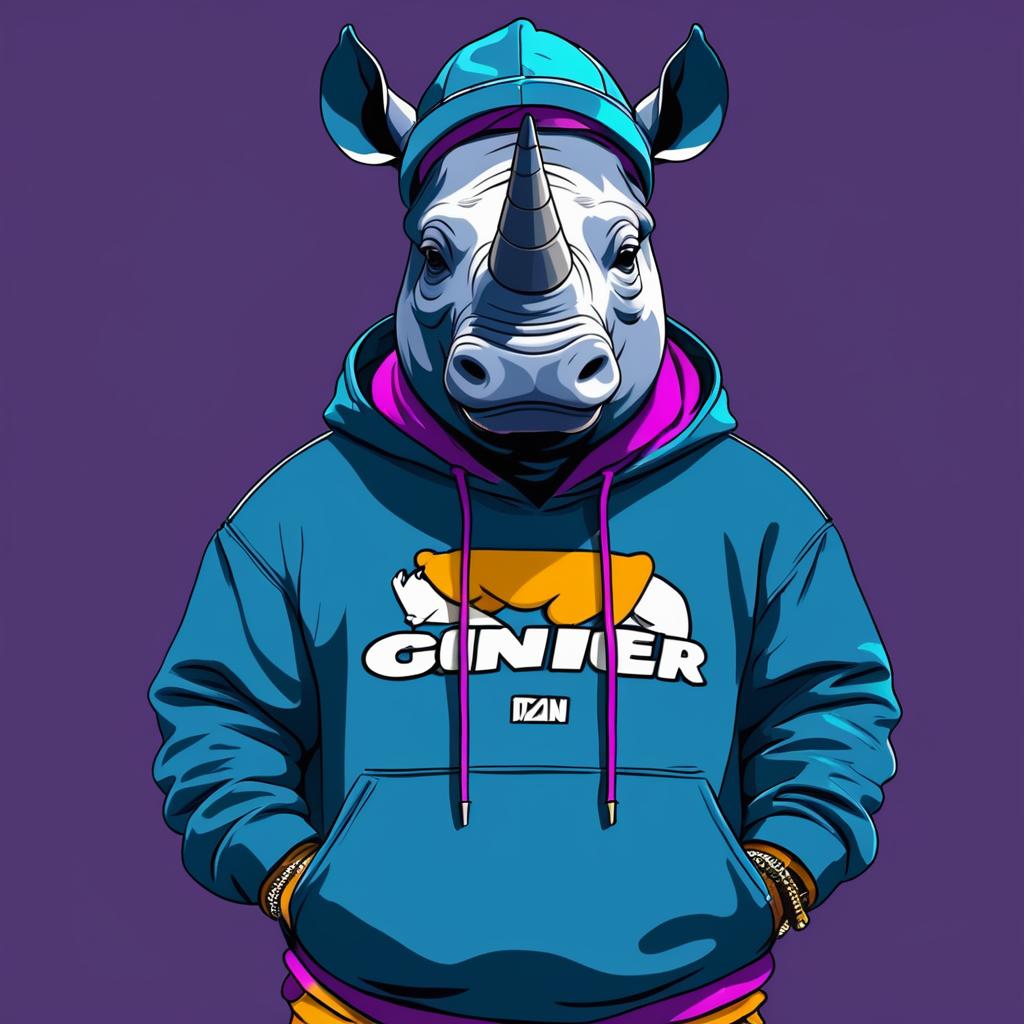 Rapping Rhino: Urban Style Unleashed