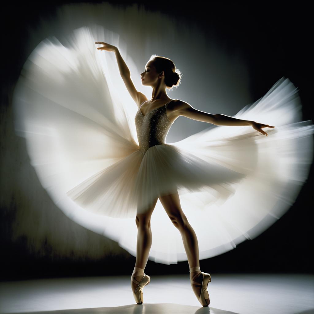 Ethereal Ballerina in Dramatic Spotlight