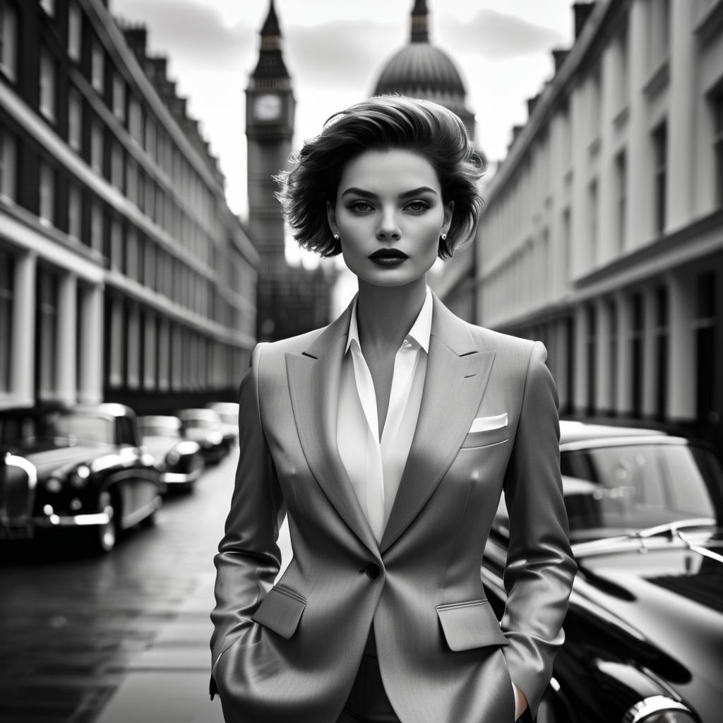 Chic Entrepreneur in Stylish London Glamour