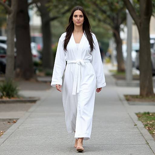 Woman in White Yoga Attire