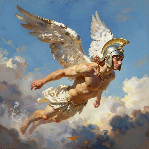 Hermes Winged Helmet in Flight