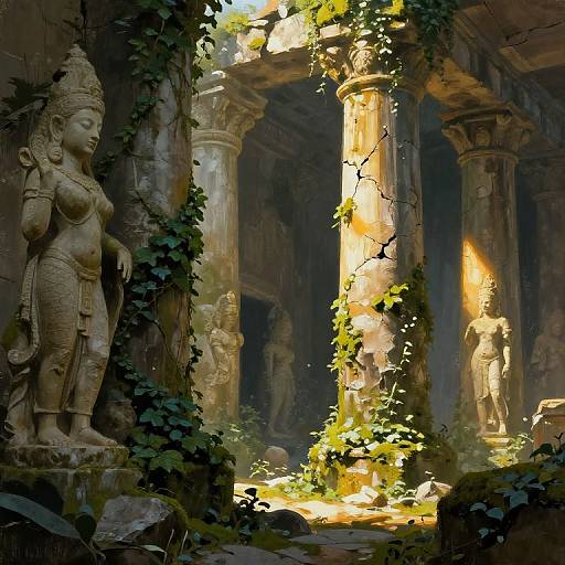 Ancient Ruins Overrun by Nature