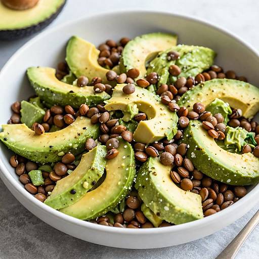 Fresh Avocado Lentil Salad Recipe