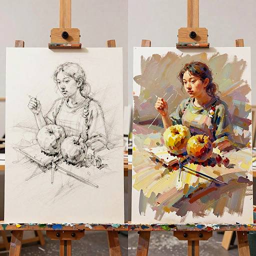 Inpaint vs Sketch Artistic Comparison