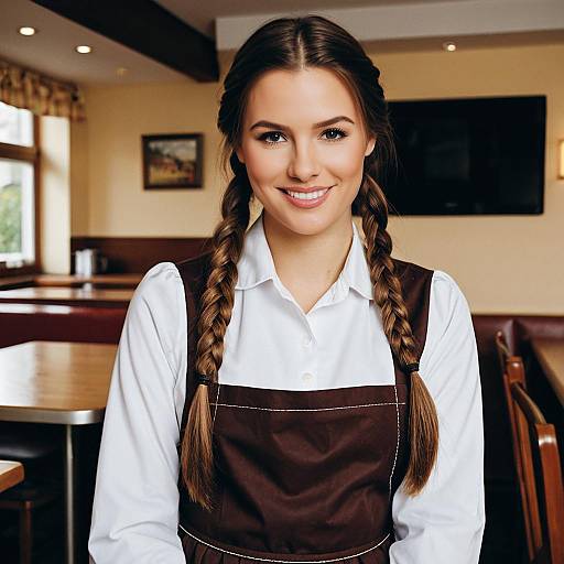Realistic German Waitress Costume Portrait