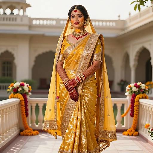 Vibrant Bride in Luxurious Paithani Saree