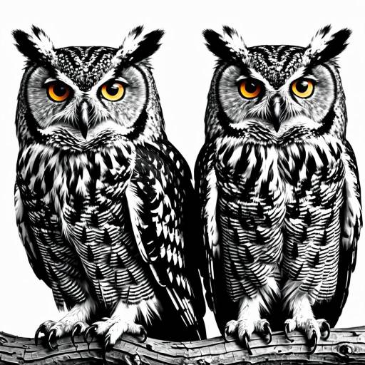 Electric Owls Illustration