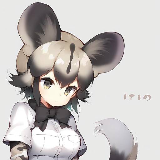 Illustration of African wild dog (kemono friends), kemono friends in the style of Senji (tegone spike)