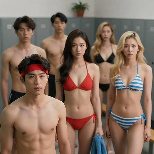 Dynamic Locker Room Group Photo