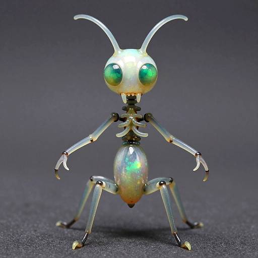 Opaline Glass-Shelled Canopy Octopedal Glider