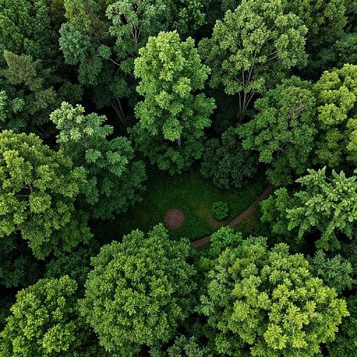 Serene Forest Top-Down Canopy View