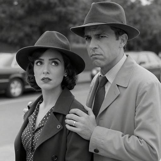 Intense Black-and-White Portrait of Couple