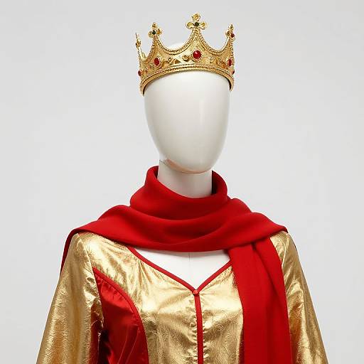 Royal Mannequin in Gold and Red