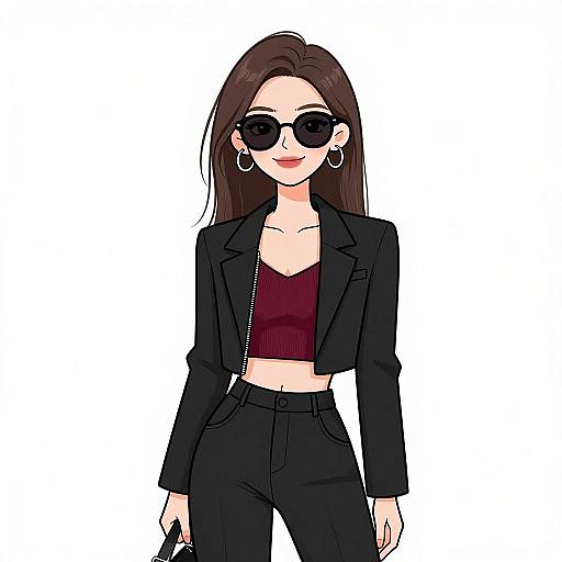 Chic Woman in Stylish Outfit