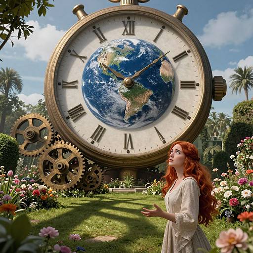 Enchanted Dreamscape with Timekeeper